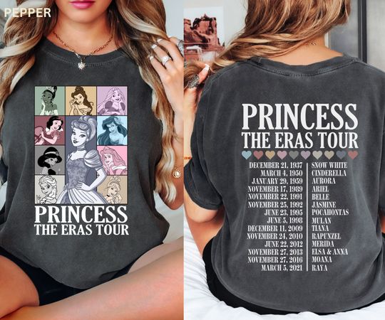 Princess eras tour Disney t-shirt, Kids Disney t-shirt