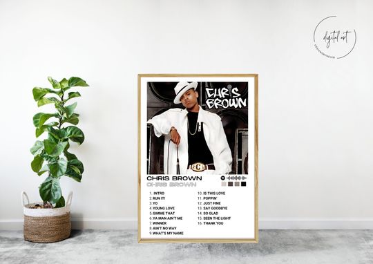 Chris Brown Album Poster| Chris Brown Wall Poster| Chris Brown