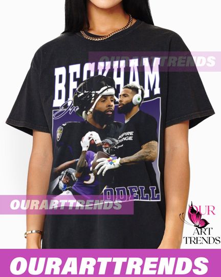 Limited Odell Beckham Jr Vintage 90s Homage Retro Classic Graphic Tee