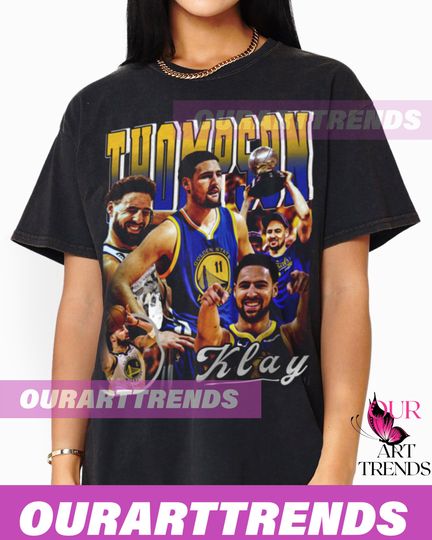 Klay Thompson T-shirt Basketball Player MVP Slam Dunk Merchandise Bootleg Vintage Classic Graphic Tee
