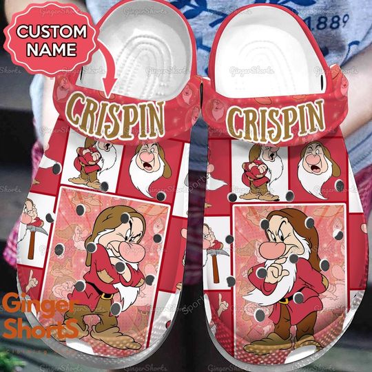 Custom Name Grumpy Dwarf Shoes, Grumpy Dwarf Sandals, Grumpy Snow White Shoes