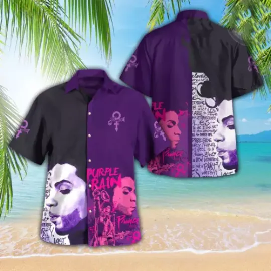 Prince Purple Hawaiian Shirt, Music Lovers Gift