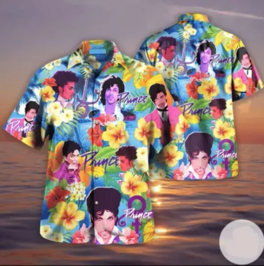 Prince Tropical Hawaiian Shirt, Music Lovers Gift