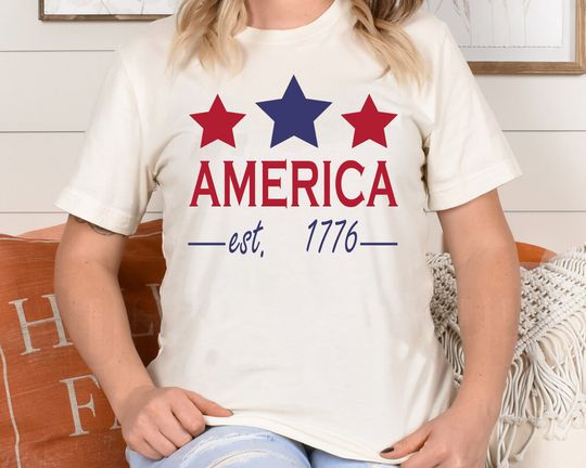 1776 Shirt, Celebrate Independence Day with our 1776 Shirt - America Tee, Independence Day Cotton Short Sleeve Men Women Kids Tee