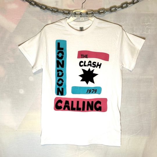 Spray Painted Clash Shirt, Cotton Short Sleeve Vintage Men Women Casual Available all SizeTee, Gift for Friends