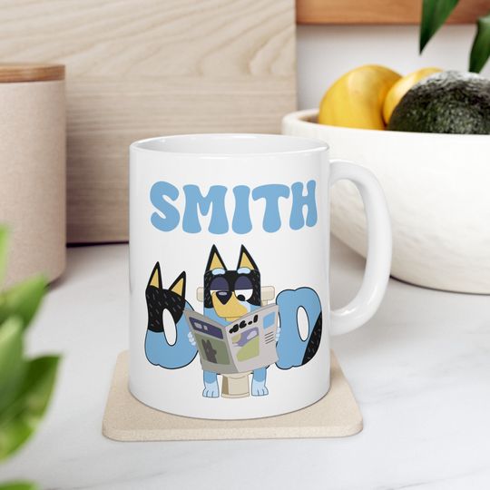 Custom BlueyDad dad mug, gift for dad, fathers day gift, personalized dad gift