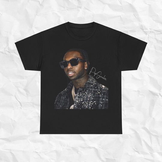 Pop Smoke Shirt, Pop Smoke Big Head Graphic, Vintage Bootleg, Hip Hop Shirt