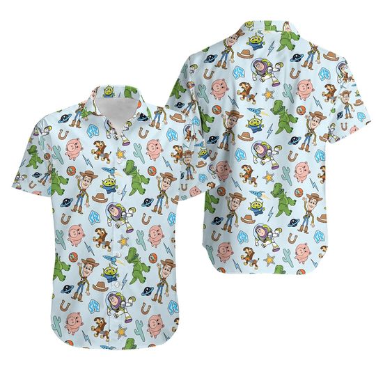 Disney Toy Story Icon Texture Hawaiian Shirt