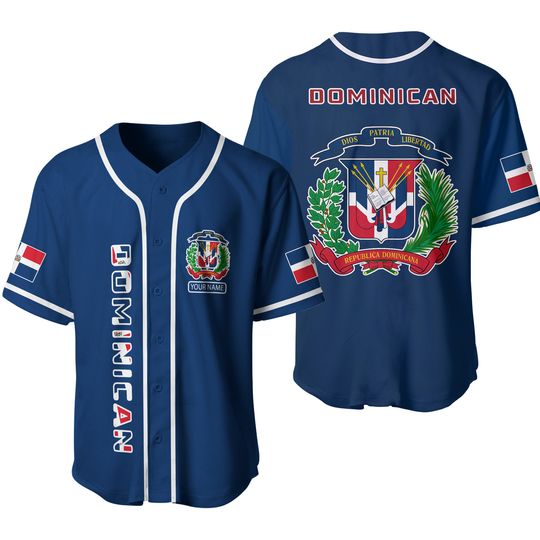 Personalized Dominican Republic 3D Baseball Jersey