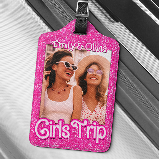 Custom Photo It's A Girls Trip Traveler Personalized Besties BFF Gift Custom Luggage Tag