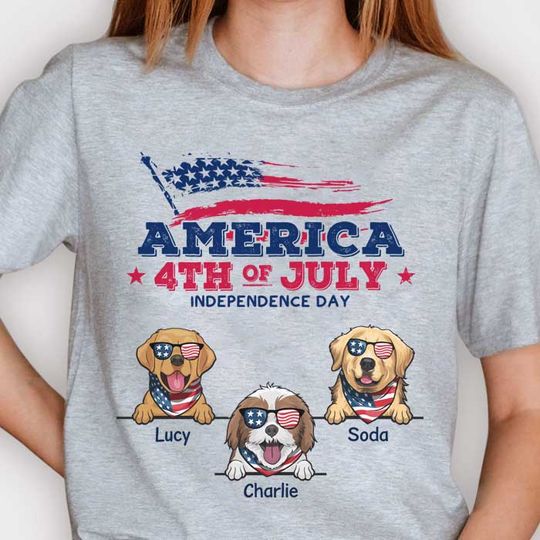 Happy Independence Day America Custom 4th Of July Gift Personalized Unisex T-Shirt