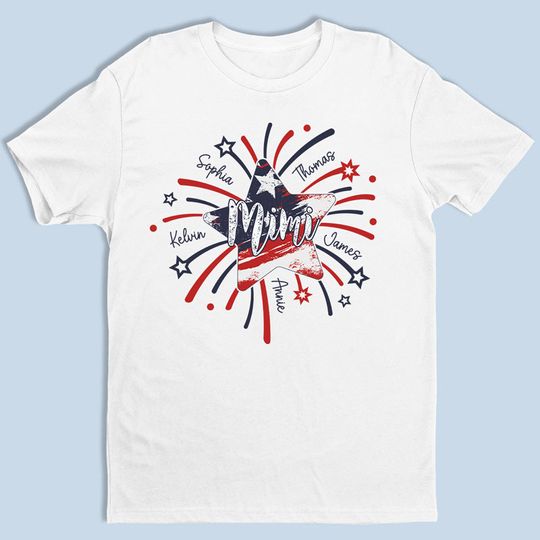 Happy 4th Of July To Our Mimi Custom 4th Of July Family Gift Personalized Unisex T-Shirt