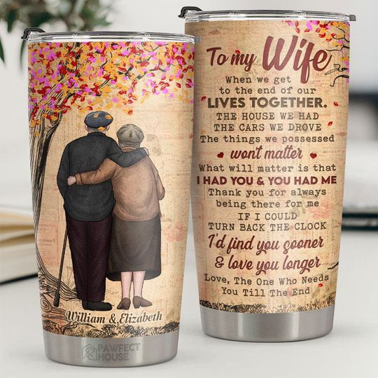 Thank You For Always Being There For Me My Wife Custom Couple Stainless Steel Tumbler