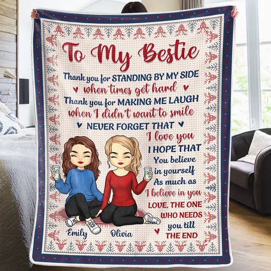 Need You Till The End Custom Gift For Besties BFF Sisters Personalized Blanket