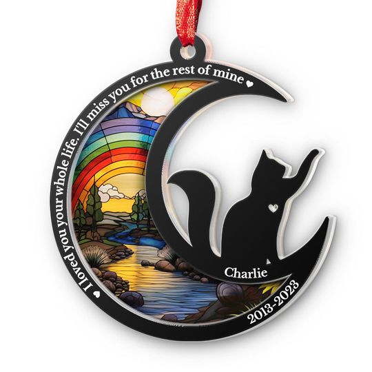 I Loved You Your Whole Life - Memorial Personalized Suncatcher Ornament - Gift For Pet Lovers