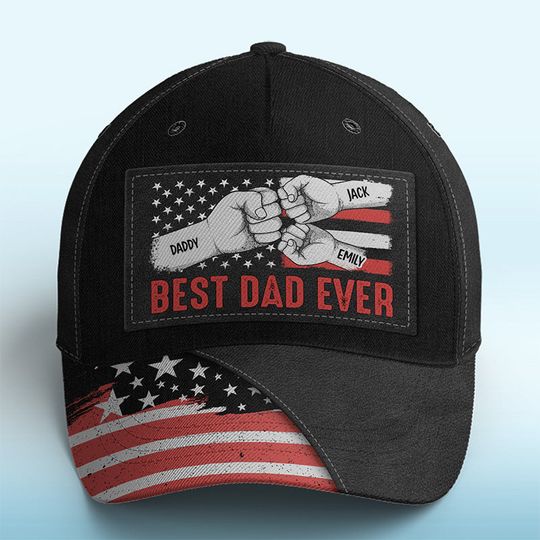 Best Daddy Ever - Family Personalized Custom All Over Print Classic Cap - Father's Day Cap