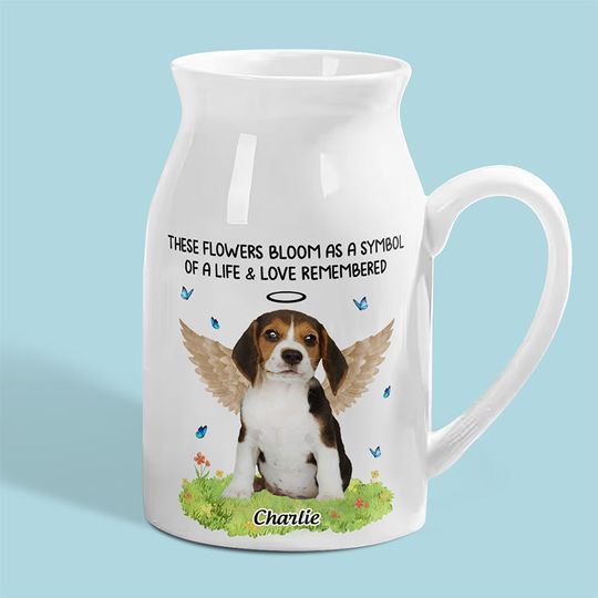 Custom Photo You Would Have Lived Forever - Memorial Personalized Custom Home Decor Flower Vase - Sympathy Gift For Pet Owners, Pet Lovers