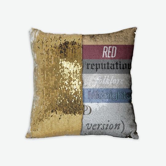 Taylor's Eras Sequin Reversible Pillow