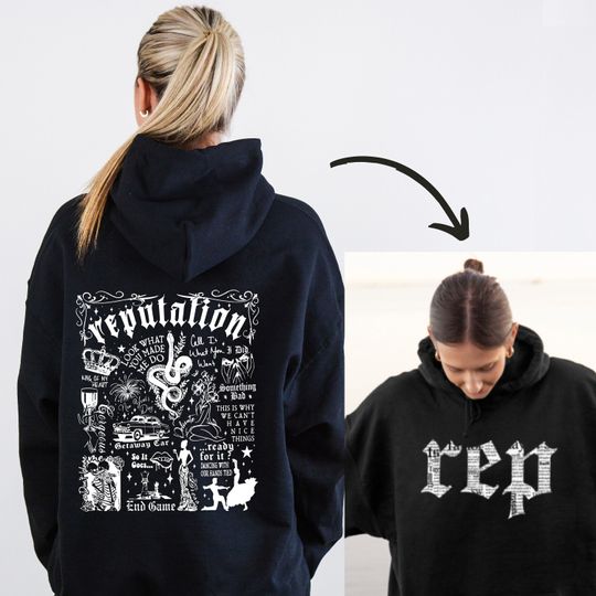 Reputation Hooded Sweatshirt, Vintage Reputation Hoodie , Eras Tour Hoodie