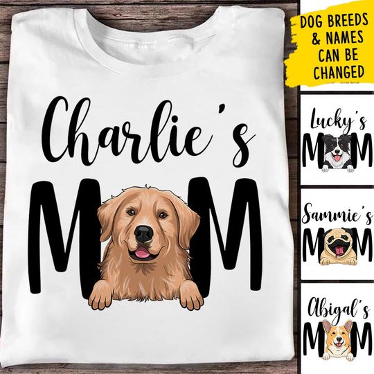 Dog Mom - Personalized Unisex T-shirt