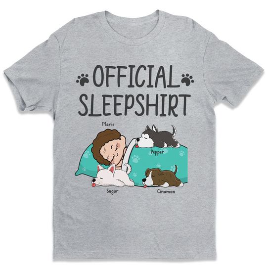  Sleepshirt - Dog Personalized Custom Unisex T-shirt - Christmas Gift For Pet Lovers