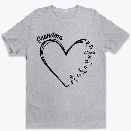 Grandma Is The Best - Family Personalized Custom Unisex T-shirt - Mother's Day, Birthday Gift For Grandma