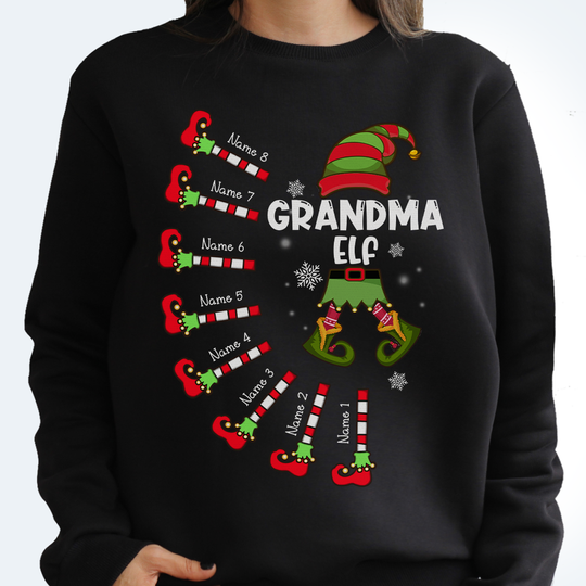 Nana Elf - Happy Christmas - Personalized Unisex T-shirt