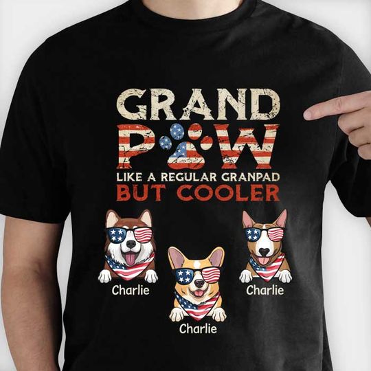 American Grandpaw - Gifts For 4th Of July - Personalized Unisex T-Shirt