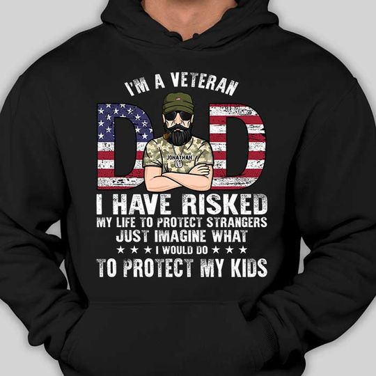 Veteran Dad - Gift For 4th Of July - Personalized Unisex T-Shirt