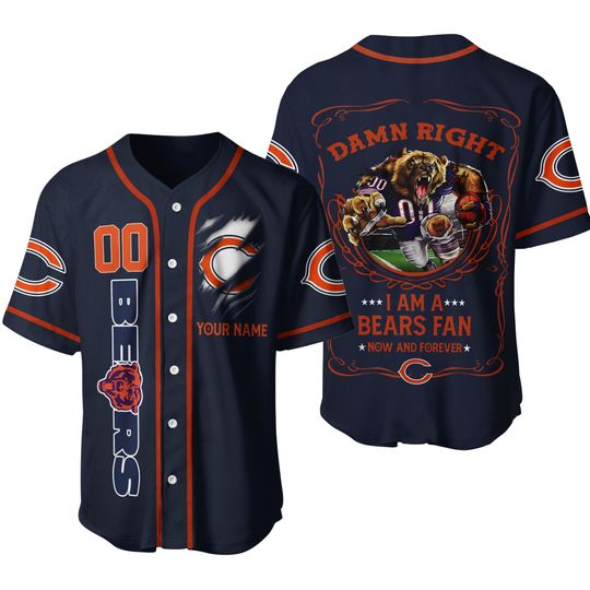 CHlCAGO BEAR Personalized Baseball Jersey