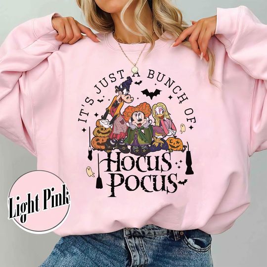 It's Just a Bunch of Hocus Pocus Sweatshirt, Vintage Disney Hocus Pocus Shirt