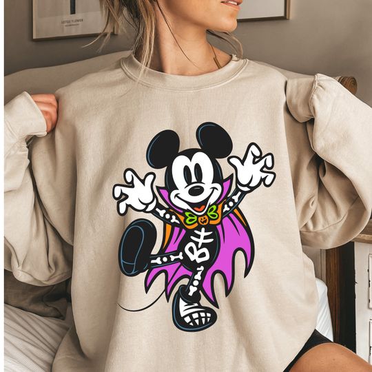 Disney Scary Mickey Mouse Sweatshirt, Mickey Ghost, Disney Halloween Sweatshirt