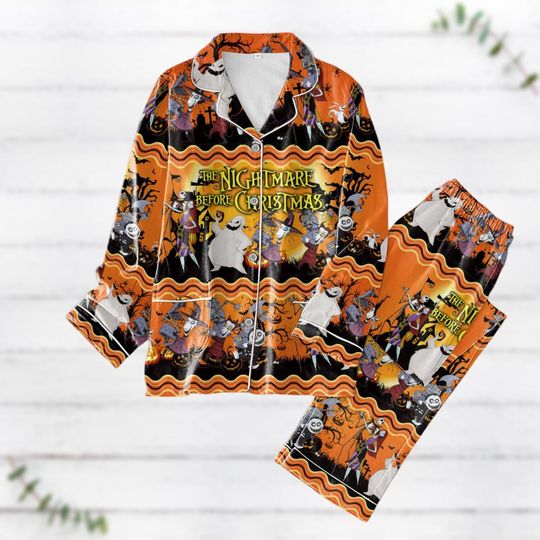 Halloween Jack Skellington Sally Oogie Boogie Pajamas Set, Disney Movie Pajamas Family,