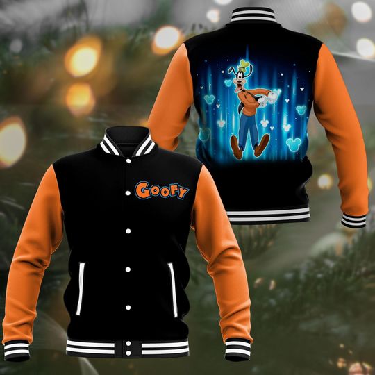 Goofy Halloween Baseball Jacket, Goofy Dog Racing Jacket, Disney Goofy Baseball Jacket