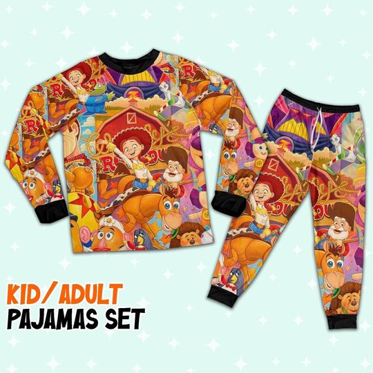 Disney Toy Story 25th Aniversary Cool Artwork Pajamas Set, Disney Toy Story Pajamas