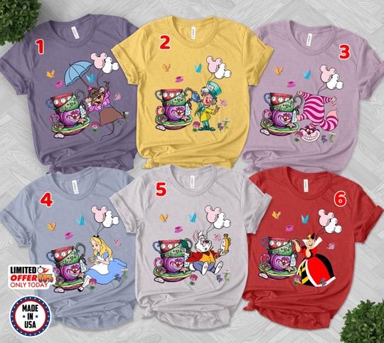 Alice in Wonderland Shirt, Disney Alice Characters Shirt, Disney Balloon Shirt