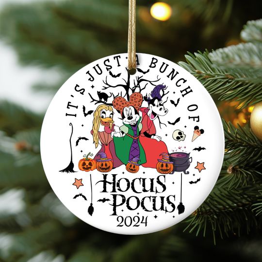 It's Just a Bunch of Hocus Pocus Ceramic Ornament, Disney Halloween Hocus Pocus Ornament