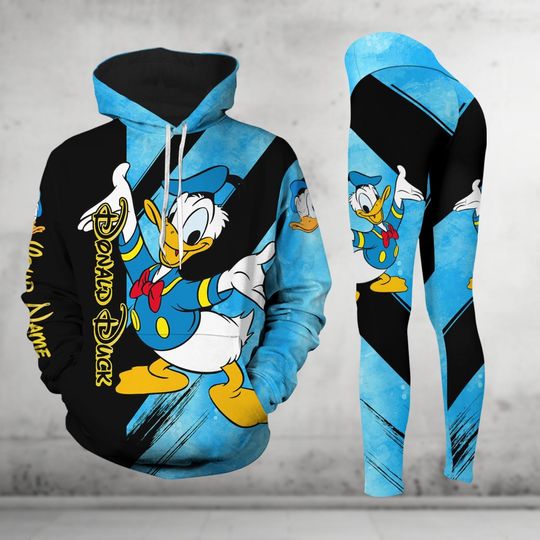Personalized Donald Duck Hoodie And Leggings Sets, Disney World Gifts For Him Her