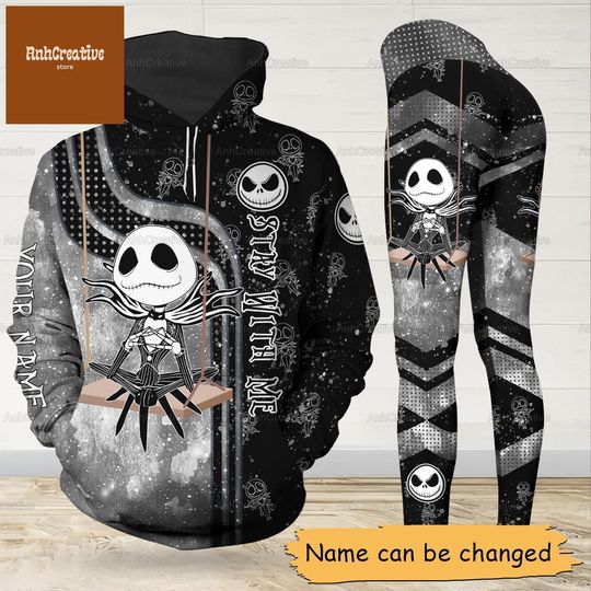 Disney Jack Skellington Hoodie Leggings Sets, Gift For Him Her