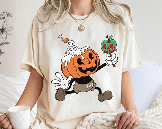 Disney Mickey Classic Pumpkin Halloween Poison Apple, Mickey Mouse Pumpkin Shirt