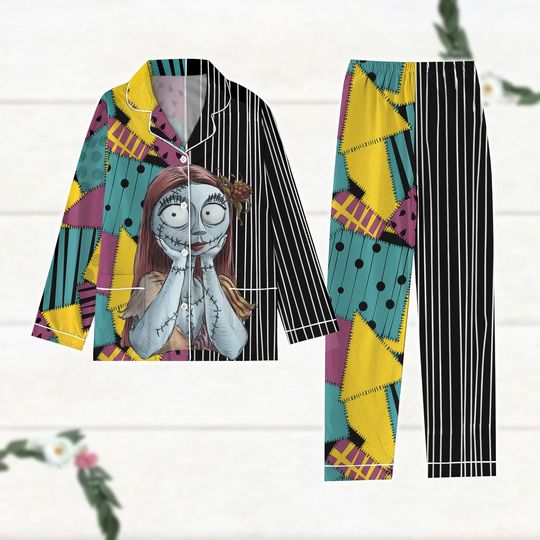 Halloween Disney Sally Pajamas Set, Nightmare Before Christmas Pajamas, Disneyland Pajamas