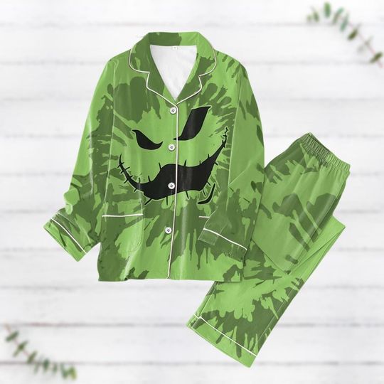 Oogie Boogie Pajamas Set, Nightmare Before Christmas Shirt, Disney Movie Cosplay Costume, Pajamas Family, Holiday Pajamas For Party