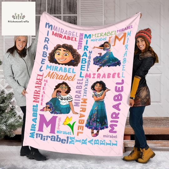 Mirabel Encanto Blanket, Disney Encanto Movie Fleece Blanket, Matching Family Blanket For Home Decoration, Birthday Gift For Her Him