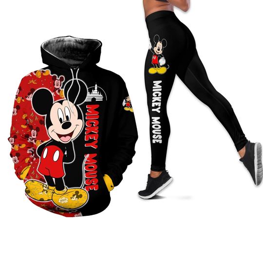 Mickey Mouse Hoodie, Disney Mickey Mouse Hoodie, Mickey Mouse Leggings, Mickey Mouse Yoga Pants, Mickey Mouse Gift, Gift For Women