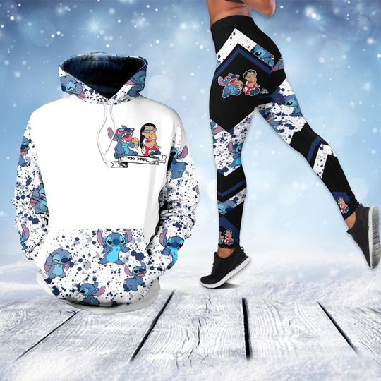 Lilo And Stitch Hoodie, Disney Stitch Hoodie, Stitch Leggings, Custom Stitch Hoodie, Stitch Yoga Leggings, Lilo And Stitch Gift