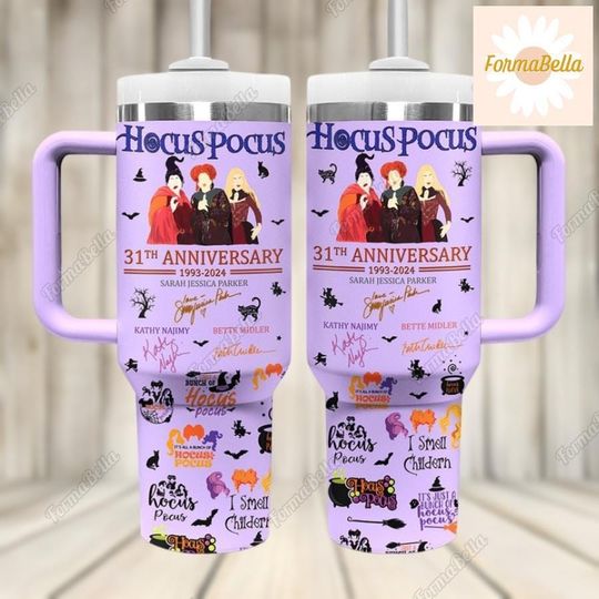Halloween Hocus Pocus 40oz Tumblers, Hocus Pocus 1993-2024 Tumbler, Sanderson Sisters Cups, Disney Witches Gifts
