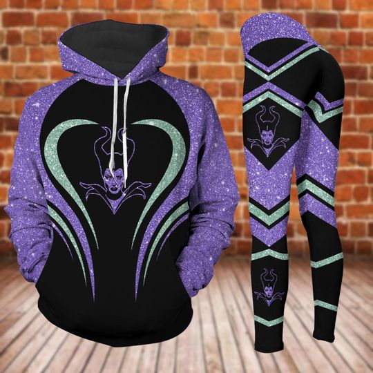 Halloween Maleficent Hoodie Legging, Disney Villains