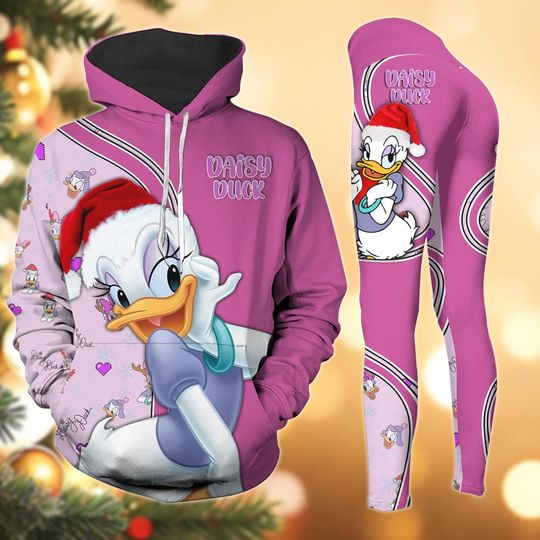 Christmas Daisy Duck Hoodie And Leggings, Disney Daisy Hoodie