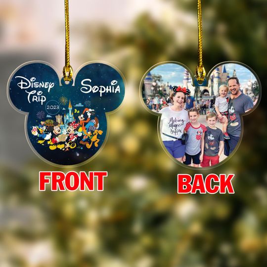 Personalized Disney Trip Christmas Ornament/Mickey and Friends Ornament/Magic Kingdom Ornament/Disney Keepsake 2024 Ornament OFYJ28