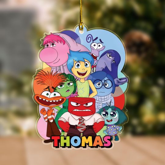 Personalized Inside Out Ornament,Disney Inside Out 2 MovieCharacters Ornament,Inside Out Acrylic Ornament,Inside Out Keepsake Anxiety